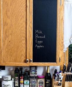 Kassa X-Large Chalkboard Wallpaper - Clear | 1.4ft x 6.5ft Adhesive Paper Roll | Includes 3 Markers & Eraser Cloth | Peel & Stick on a Wall, Table & Desk | Ideal for Use at Home, School, Office & More Black 34 81O3Qqav1S