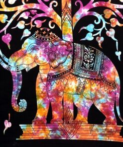 Marubhumi Psychedelic Mandala Hippy Tie Dye Tree of Life Room Decorations Tapestry Wall Hanging Tapestries (Multi Black, Twin Size, 85 x 55 Inch) Multi Black 20 81O4ATpGbiL