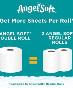 ANGEL SOFT Toilet Paper Bath Tissue, 48 Double Rolls, 260+ 2-Ply Sheets Per Roll 37 81O8DPMzbtL