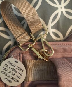 AMILLIARDI Diaper Bag Backpack - 6 INSULATED Bottle Holders - Detachable Stroller Straps (Light Pink) Light Pink 40 81OArtYH88L