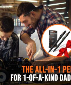 Alternative view of RAK 2-in-1 Multi-Tool Pen Set (2 Pack) Dad Christmas Gifts for Men - LED Tactical Pen Light, Stylus, Ruler, Level, Bottle Opener, Screwdriver, Ballpoint - Stocking Stuffer Gifts for Him