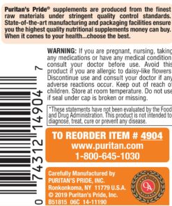 Puritan's Pride Lutein 20 mg with Zeaxanthin Softgels, Supports Eye Health, 120 Count 23 81OBkH8o3DL