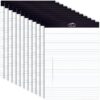 Alitte Legal Notepads 8.5 x 11, Pack of 12 - Perforated Wide Ruled Writing Pad - Premium Thick Paper, No Ink Bleeding - Blank Legal Pads For Home, Office, School, Business - 50 Sheets Per Notebook 12 Pack White 3 81OBxerCyL