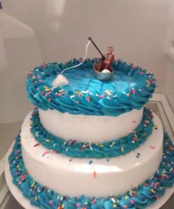 DecoPac Fisherman with Action Fish DecoSet Cake Decoration, 3 Piece Set, (16334) 34 81OCq468HL