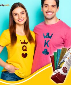 Firefly Craft Glitter Pink HTV - Heat Transfer Vinyl - Iron On Fabric Sheets for Shirt Transfers - HTV Vinyl for Cricut - Heat Press Vinyl - Single Colors or Bundle Multipack- 1 Piece (12" X 20") 1 sheet 13 81ODT2vjPnL 1