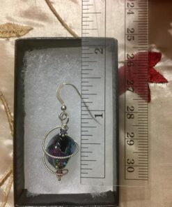 Body Candy Handcrafted 925 Silver Purple Dichroic Drop Dangle Earrings Created with Crystals 40 81ODb73qCYL