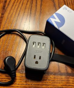 NTONPOWER Travel Power Strip with USB Ports, Portable Small Power Strip with 3FT Wrapped Flat Plug Extension Cord, 2 Outlets 3 USB Ports, Non Surge Protector for Cruise Ship Hotel Black 2 Outlets 3 USB-A 1 Pack 61 81ODngxeWzL