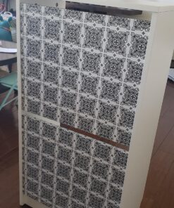 Magic Cover Premium Adhesive Vinyl Contact Shelf Liner and Drawer Liner, 18"x9', Julien Black and White 19 81OFAZmRKvL