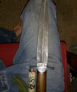 RAM-05 Damascus Steel Hunting Knife – Walnut Wood Handle 72 81OFnymUHL