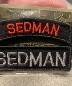 Customizable Text Tab Patch w/Hook Fastener Patch - Black 13 81OFwQC077L