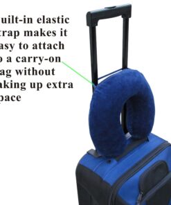 TravelMate Memory Foam Neck Pillow - Adjustable Thickness for Best Comfort, Dark Blue 25 81OGQH2RD5L