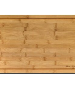 Heim Concept Organic Bamboo Cutting Boards for Kitchen Extra Large Chopping Board with Juicy Groove Perfect for Meat, Vegetables, Fruits, Cheese (18x12x3/4) 21 81OHMLeOPOL