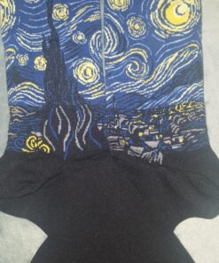 Hot Sox Women's Fun Famous Paintings Crew Socks-1 Pair Pack-Cool & Artistic Gifts 4-10 Starry Night (Royal Blue) 13 81OJf A3L