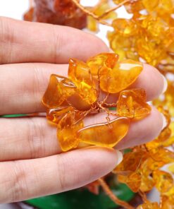 Parma77 Citrine Crystal Tree, Yellow Healing Crystals Gemstone Bonsai Tree Money Tree, Yellow Room Decor Cubicle Office Desk Decor for Women, Feng Shui Wealth and Luck Spiritual Gifts for Women Gold 24 81OKNgKQMuL