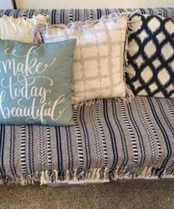 DII Braided Striped Throw, 50x60, Navy 32 81OKtQ9aftL