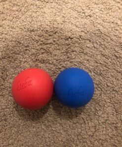 Kieba Massage Lacrosse Balls for Myofascial Release, Trigger Point Therapy, Muscle Knots, and Yoga Therapy. Set of 2 Firm Balls (Blue and Red) Blue and Red 33 81OLTbdvSIL