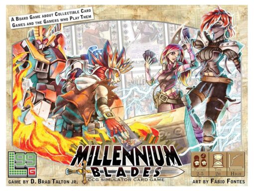 Level 99 Games Millennium Blades Board Game | CCG Simulator Game | Strategy Game for Adults and Kids | Ages 14+ | 2-5 Players | Average Playtime 120-180 Minutes | Made by Level 99 Games