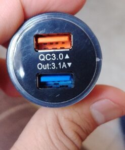 Ailun Car Charger Qualcomm Quick Charge 3.0 Adapter Fast Dual USB Port 35W for iPhone 14 13 11 12 Pro Max X Xs XR SE 2020 Galaxy s20+ S20Ultra, Black Blue 46 81ON1LHzxPL