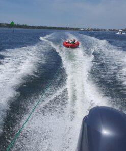 Airhead 2 Section Tow Rope | 1-4 Rider Towable Tube Rope, Dual Sections, 4,150lb Break Strength, 50 ft and 60 ft Options, Rope Keeper Included 23 81ONEBD9dBL