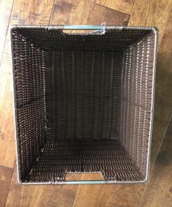 Whitmor Rattique Storage Tote Basket - Java 13W x 15D x 9.63H in. Brown 13W x 15D x 9.63H in. 19 81ONUTBUCNL