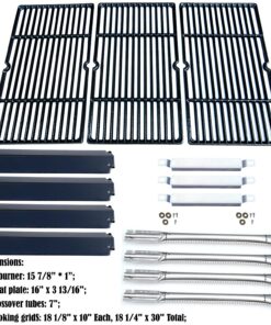 Alternative view of Direct Store Parts Kit DG168 Replacement for Charbroil Commercial 463268107 Grill Repair Kit (SS Burner + SS Carry-Over Tubes + Porcelain Steel Heat Plate + Porcelain Cast Iron Cooking Grid)