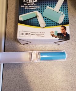 iLifeTech Reusable Sticky Picker Set Cleaner Lint Roller Pet Hair Remover Brush, Blue 4" Medium Set 39 81OPknHc9CL