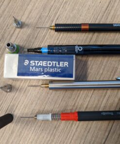 uni-ball Kuru Toga Mechanical Pencil with 0.7 mm Lead Refills & Pencil Erasers, HB #2 Black 38 81OQB1A16NL 1