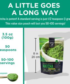 Jade Leaf Matcha Organic Culinary Grade Matcha Green Tea Powder - Premium Second Harvest - Authentic Japanese Origin (3.53 Ounce Pouch) Culinary Grade (Pouch) 3.53 Ounce (Pack of 1) 24 81OQkgFLeWL