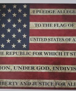 Rogue River Tactical USA American Flag Metal Tin Sign, 12x8 Inch, Wall Decor Man Cave Bar US Pledge of Allegiance 16 81OR1dQ stL