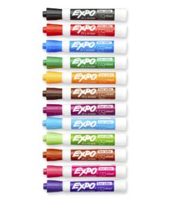 Alternative view of EXPO Low Odor Dry Erase Markers, Chisel Tip, Assorted Colors, 12 Count