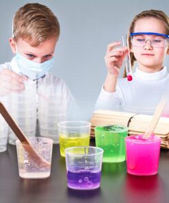 WXJ13 50 Pack 30ml Plastic Reusable Graduated Cups Transparent Scale Cups with 50 Pack Wooden Stirring Sticks for Mixing Paint, Stain, Epoxy, Resin 15 81OTv5pJKGL