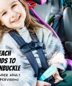 UnbuckleMe Car Seat Buckle Release Tool - Easy Opener Aid for Arthritis, Long Nails, Older Kids - Button Pusher for Infant, Toddler, Convertible 5 pt Harness car Seats - As Seen on Shark Tank (Aqua) Aqua Blue 24 81OUDsbjouL