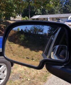 Fan Shape 360 Degree Rotate Sway Adjustabe Blind Spot Mirrors, Ampper HD Glass Convex (Low Curvature) Frameless Stick On Lens (Pack of 2) Pack of 2 35 81OUw8pLMPL