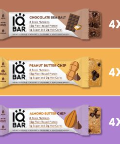 Alternative view of IQBAR Brain and Body Keto Protein Bars - Chocolate Lovers Variety Keto Bars - 12-Count Energy Bar Pack - Low Carb Bars - High Fiber, Gluten Free and Low Sugar Meal Replacement Bars - Vegan Snacks 12 Count (Pack of 1)