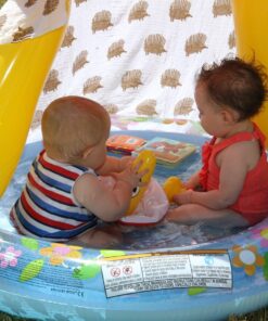 INTEX 57114EP Mushroom Baby Pool: Built-In Mushroom Shade – Soft Inflatable Floor – Durable Vinyl – Ages 1-3 – 40" x 35" 25 81OVkh1tCdL