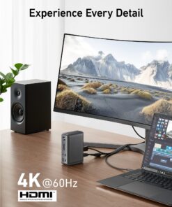 Anker 575 USB-C Docking Station (13-in-1), 85W Charging for Laptop, 18W Charging for Phone, Triple Display, 4K HDMI, 10 Gbps USB-C and 5 Gbps USB-A Data, Ethernet, Audio, SD 3.0 28 81OWVN c6KL
