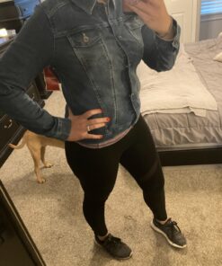 Wrangler Authentics Women's Stretch Denim Jacket Large Blue 31 81OZ3YjpEL