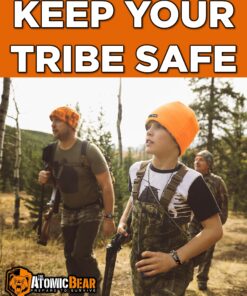 Atomic Bear Paracord Bracelet (2 Pack) - Adjustable - Fire Starter - Loud Whistle - Perfect for Hiking, Camping, Fishing and Hunting - Black & Black+Orange 30 81OZB7f9KRL 3