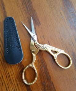 Fiskars Gingher Stork Embroidery Scissors (3 ½ in.), Gold 3.5" Gold 28 81OZTSm8reL
