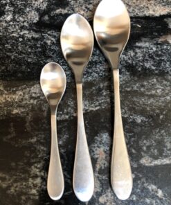 Knork Stainless Steel Demitasse Spoon (Set of 6), Matte Silver, Tiny Coffee-Appetizer Specialty Spoons, Specialty Demitasse 13 81OZdEScZjL
