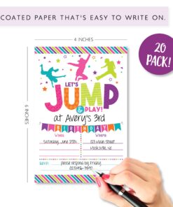 Your Main Event Prints Bounce House Birthday Invitation - Trampoline Jump Birthday Invite - Girl Bounce Birthday - Bounce and Play! Trampoline Birthday Party, 20 Fill In Bounce Invitations 14 81OaPtTDFAL
