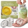 Glass Fermentation Weights for Fermenting | Easy Lift Handles | Set of 4 Pickle Weights for Wide Mouth Jars 31 81ObOl9NlgL