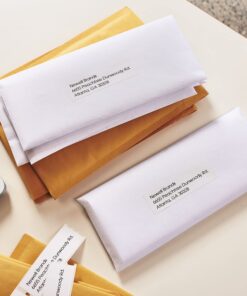 DYMO Authentic LW Mailing Address Labels for LabelWriter Label Printers, White, 1-1/8'' x 3-1/2'', 2 Rolls of 260 (30572) 12 81ObYxP7U8S