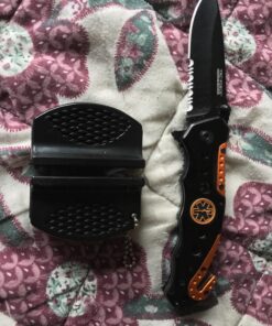 Snake Eye Tactical EMT Black & Orange Folding Pocket Knife 35 81OcS FIaTL 1