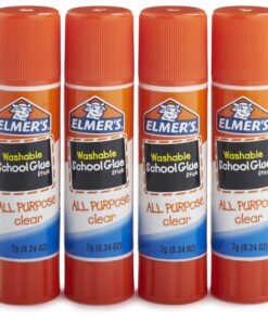 Elmer's All Purpose School Glue Sticks, Clear, Washable, 4 Pack, 0.24-ounce sticks Standard Stick 4 Count 16 81OcqJKi7AL