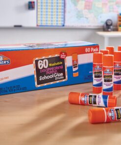 Elmer's Disappearing Purple School Glue Sticks, Washable, 7 Grams, 60 Count 23 81OdGosus7L