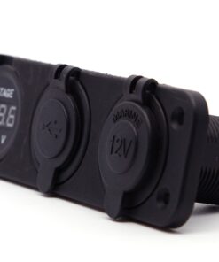 Cllena Triple Function Dual USB Charger + Green LED Voltmeter + 12V Outlet Socket Panel Jack Marine for Digital Devices Mobile Phone Tablet Triple Function-Green 12 81Oh0Lsn6L