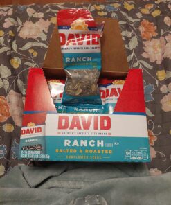 DAVID Roasted and Salted Ranch Sunflower Seeds, 1.625 oz, 12 Pack 23 81Oi Ftn6CL