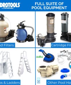 SWIMLINE HYDROTOOLS Manual Vacuum Head Attachment For Inground & Above Ground Pools |Weighted Flexible Swimming Pool Vac Head Rectangle Shape W/ Wheels| Swivel Hose 1-1/4 or 1-1/2’’| Clean 8150 Concrete Vac 26 81OjoYcrXYL