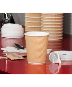 Genuine Joe GJO11260PK Insulated Ripple Hot Cup, 12-Ounce Capacity (Pack of 25),Brown Brown 12 ounces 26 81Ojw4Pc0NL